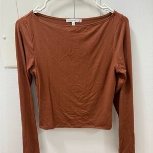 Brown Long Sleeve Tee